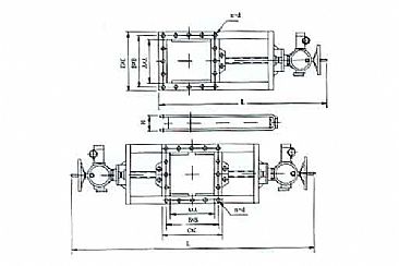 QTLY-0.1氣動推桿平板閘閥